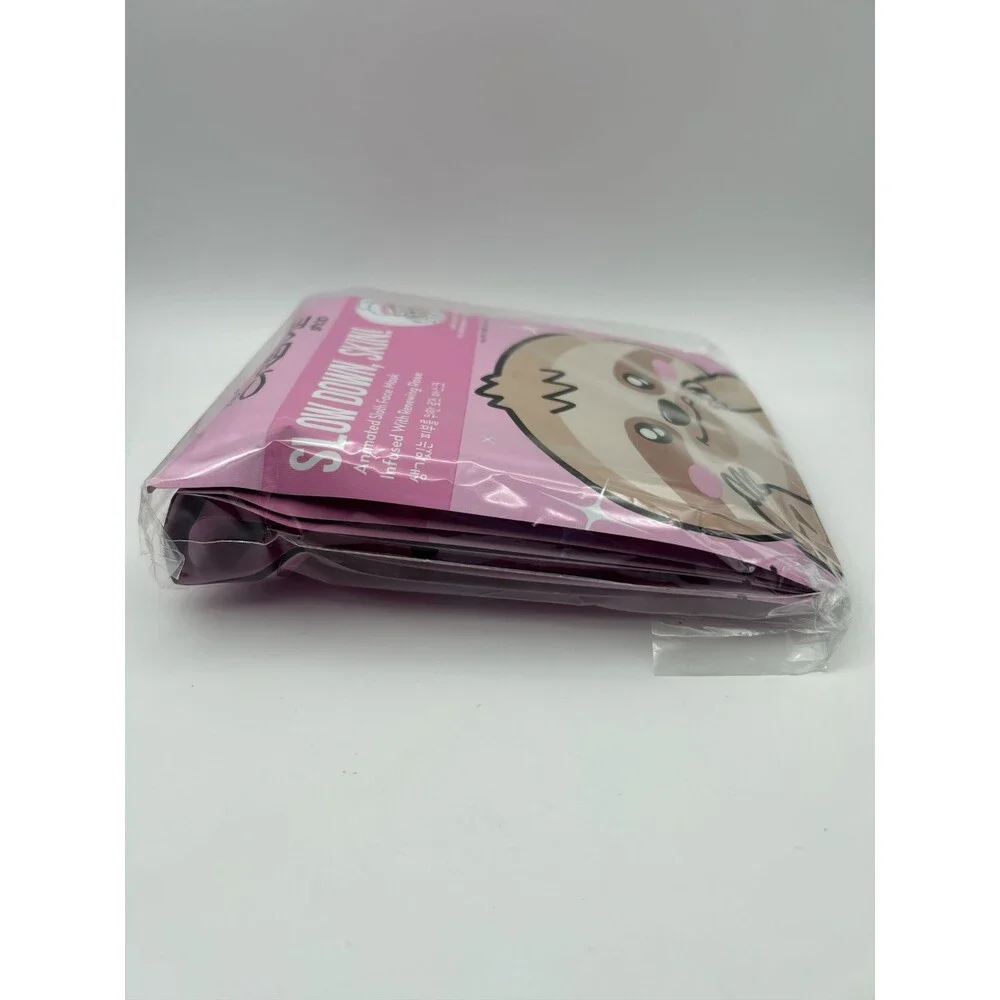 The Creme Shop Slow Down Skin Animated Sloth Face Mask Rose Infused 6 Pack Lot